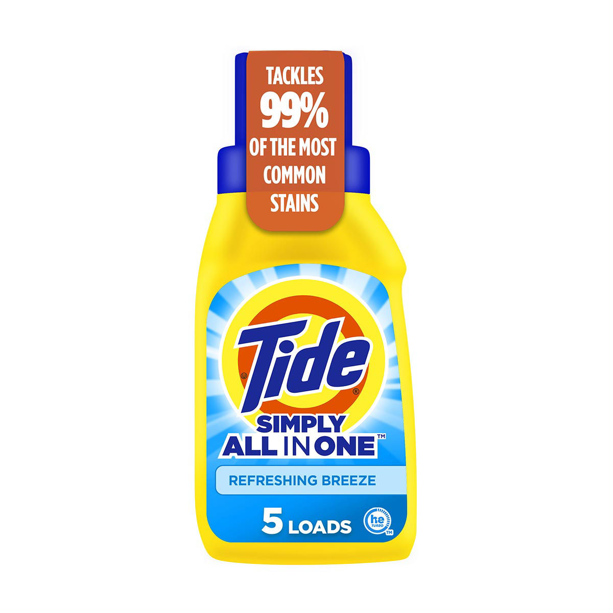 Tide-Simply-All-In-One-Liquid-Laundry-Detergent,-Refreshing-Breeze-Scent,-8-fl-oz---5-Loads