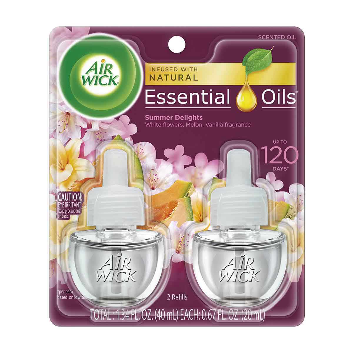 Air-Wick-Plug-in-Scented-Oil-Refill,-Summer-Delights,-Air-Freshener,-Essential-Oils,-2-ct