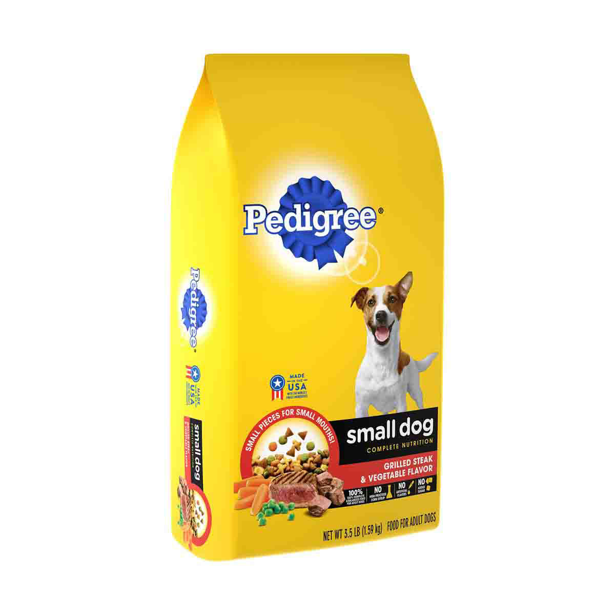 thumbnail image 2 of Pedigree Grilled Steak & Vegetable Flavor Adult Dry Dog Food – 18lbs – Made In USA, Whole Grain 2 of 3