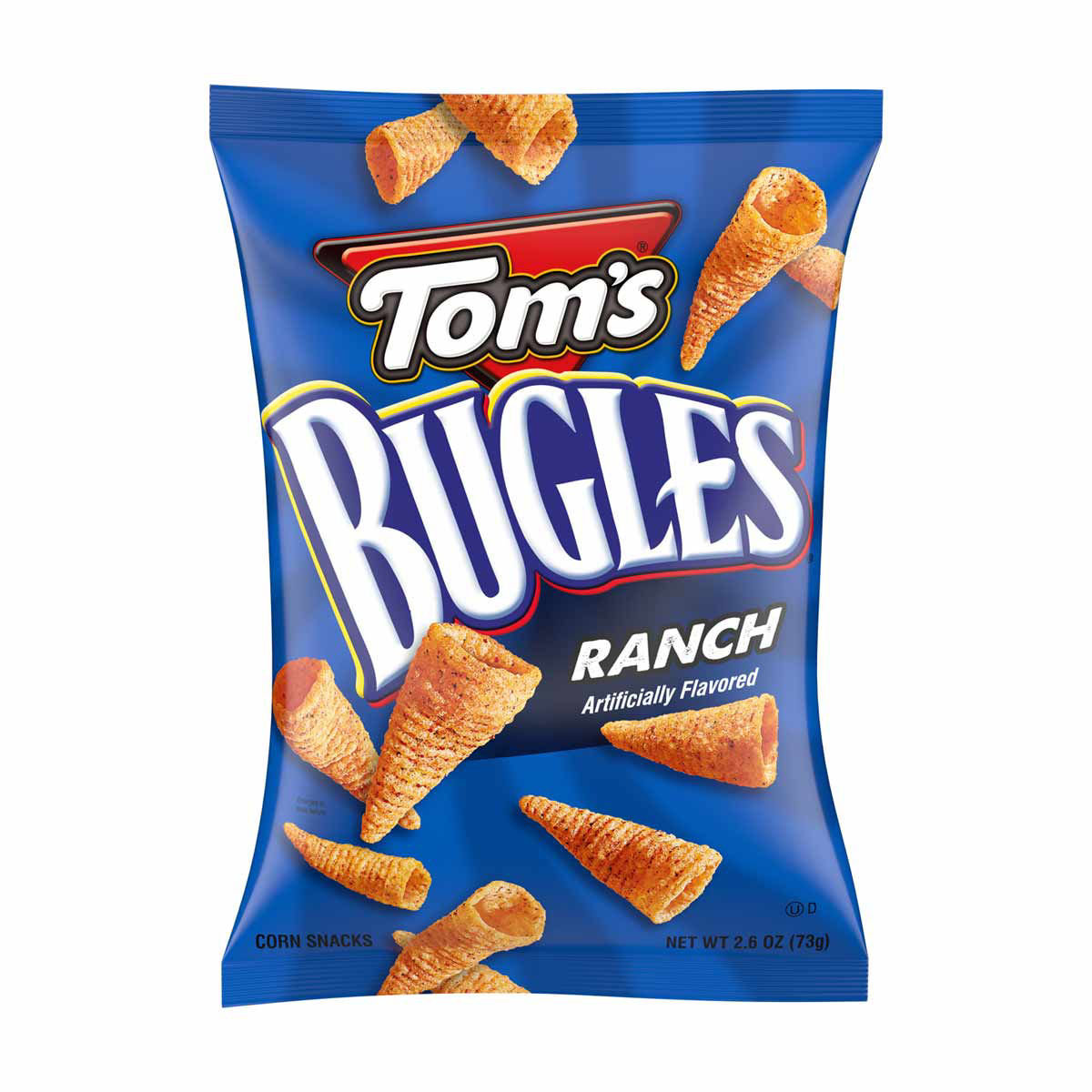 Tom's Bugles, Ranch Flavored, 2.6 Oz Bag
