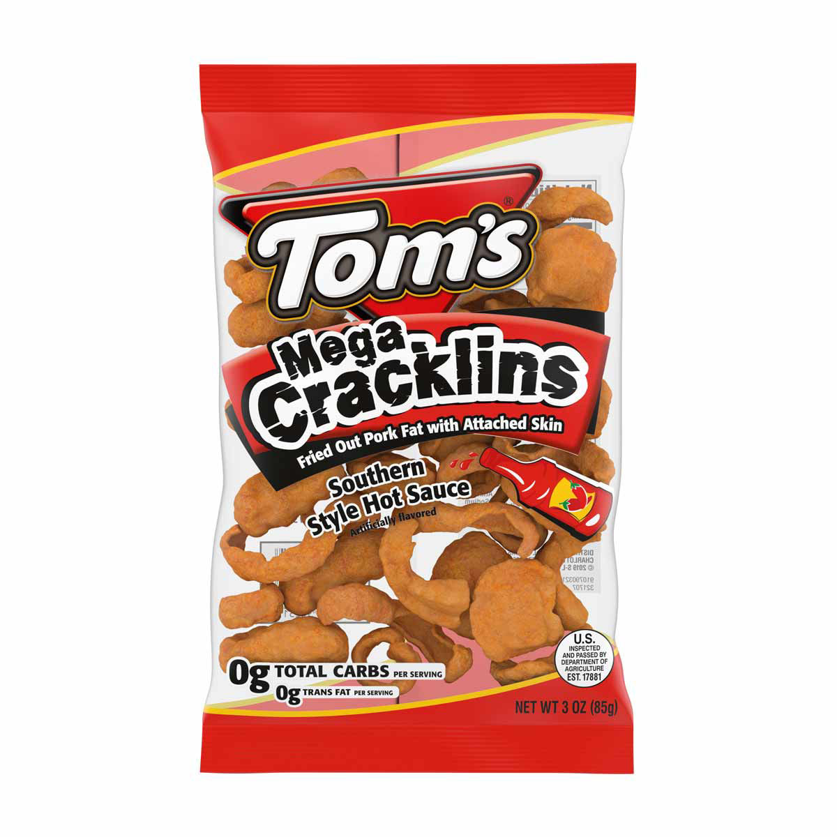 Tom's Cracklins, Southern Style Hot Sauce, 3 oz