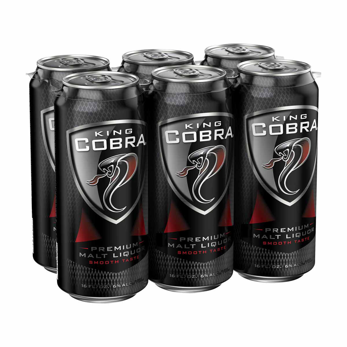 King Cobra Premium Malt Liquor, 16 fl oz Can, 6 pk