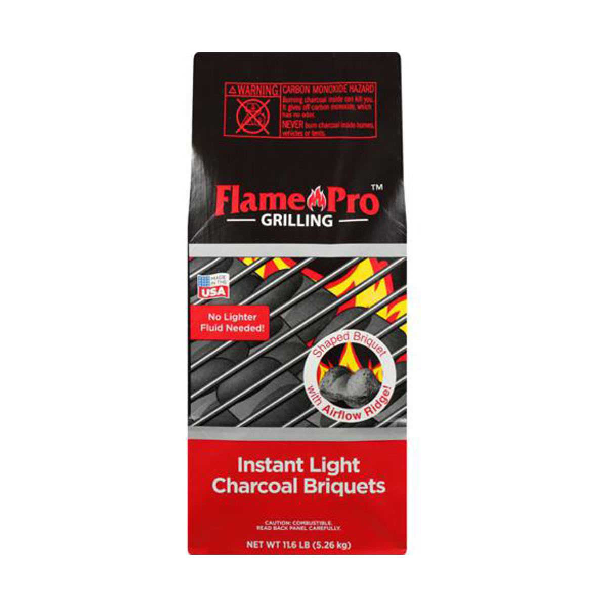 Flame Pro Grilling Instant Light Charcoal Briquets, 11.6 lb