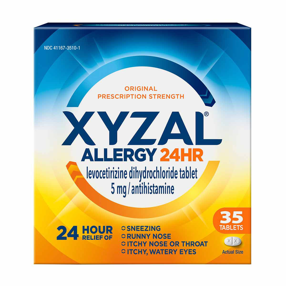 Xyzal 24HR Allergy Relief Medicine, Prescription Strength, 35 ct