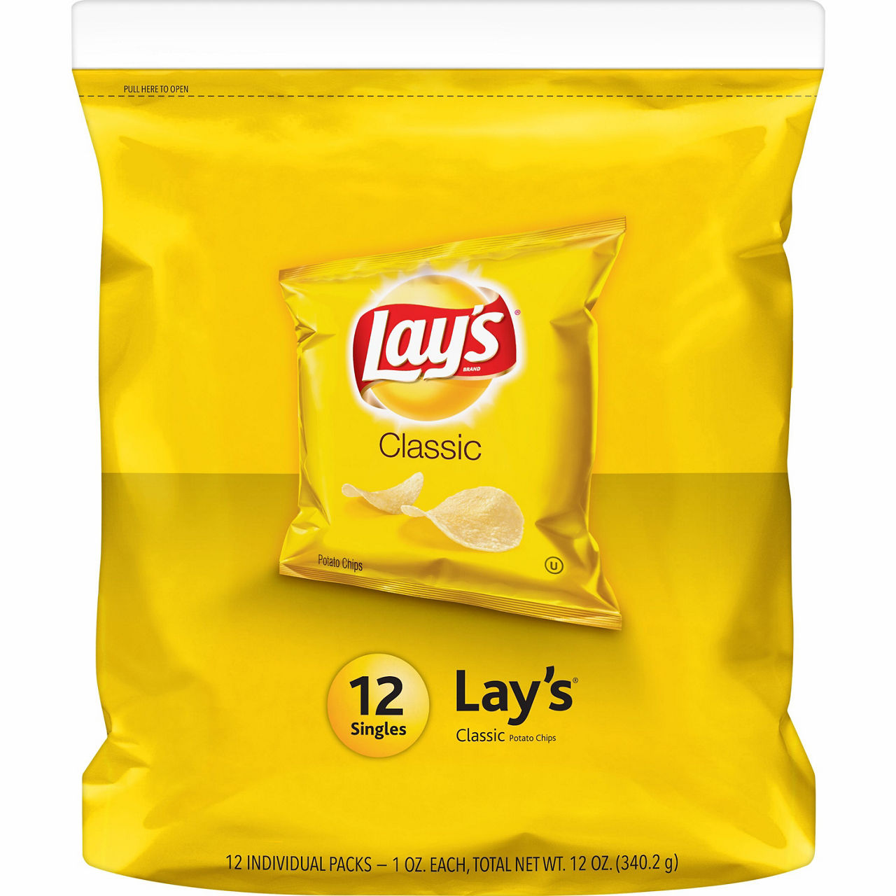 Lay's Potato Chips Classic 1 Oz 12 Count
