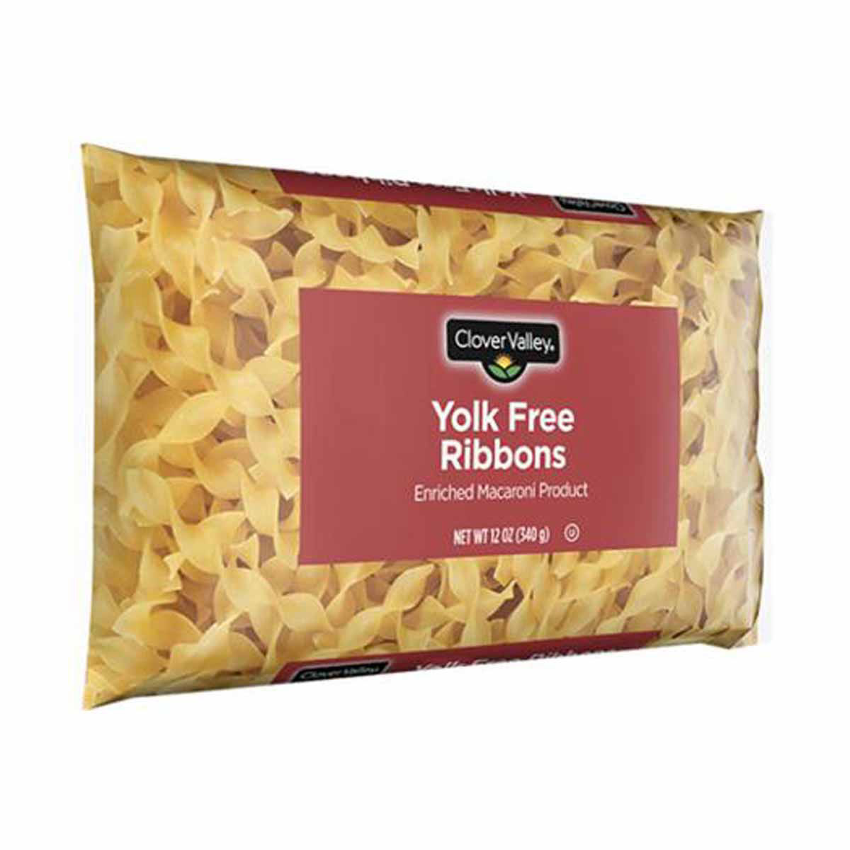 Clover Valley Yolk Free Ribbon Noodles, 12 oz