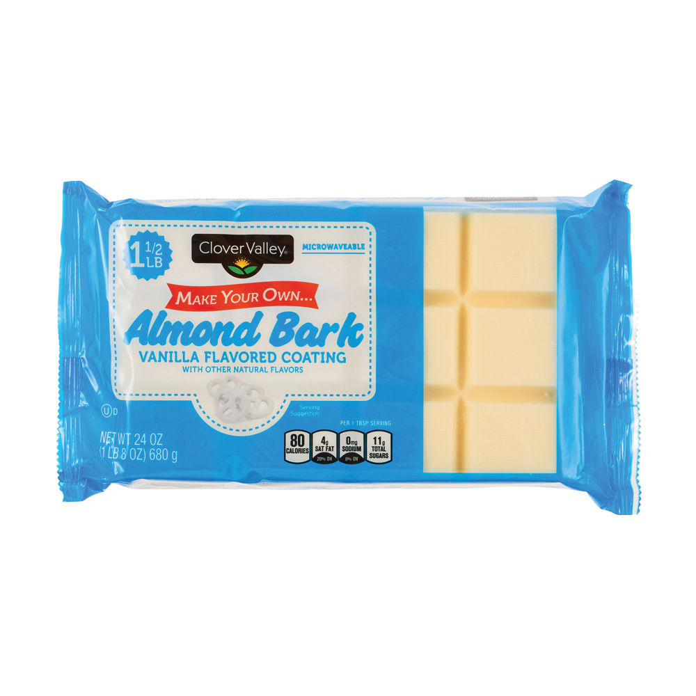 Clover Valley Vanilla Flavored Almond Bark, 24 oz