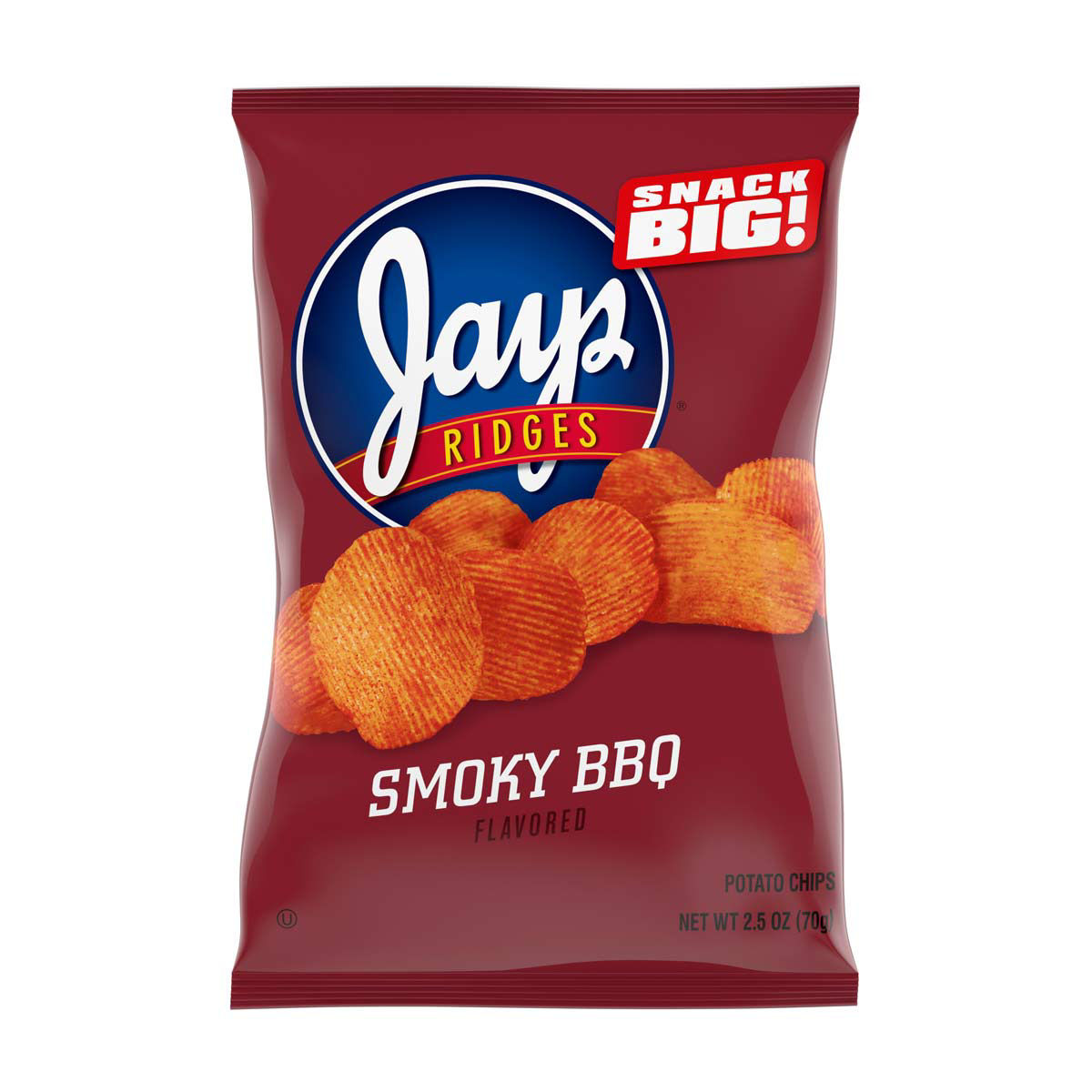 Jays Ridges Potato Chips, Smoky BBQ, 2.5 oz