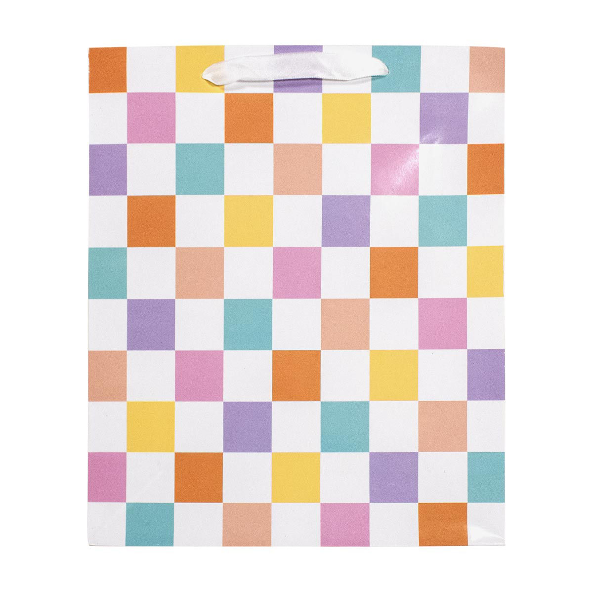 Checkered Large Vertical Gift Bag