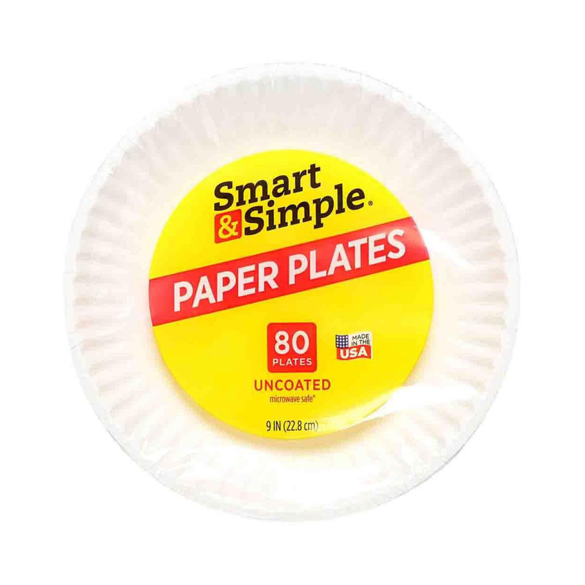 Smart-&-Simple-Paper-Plates,-9-in,-80-ct