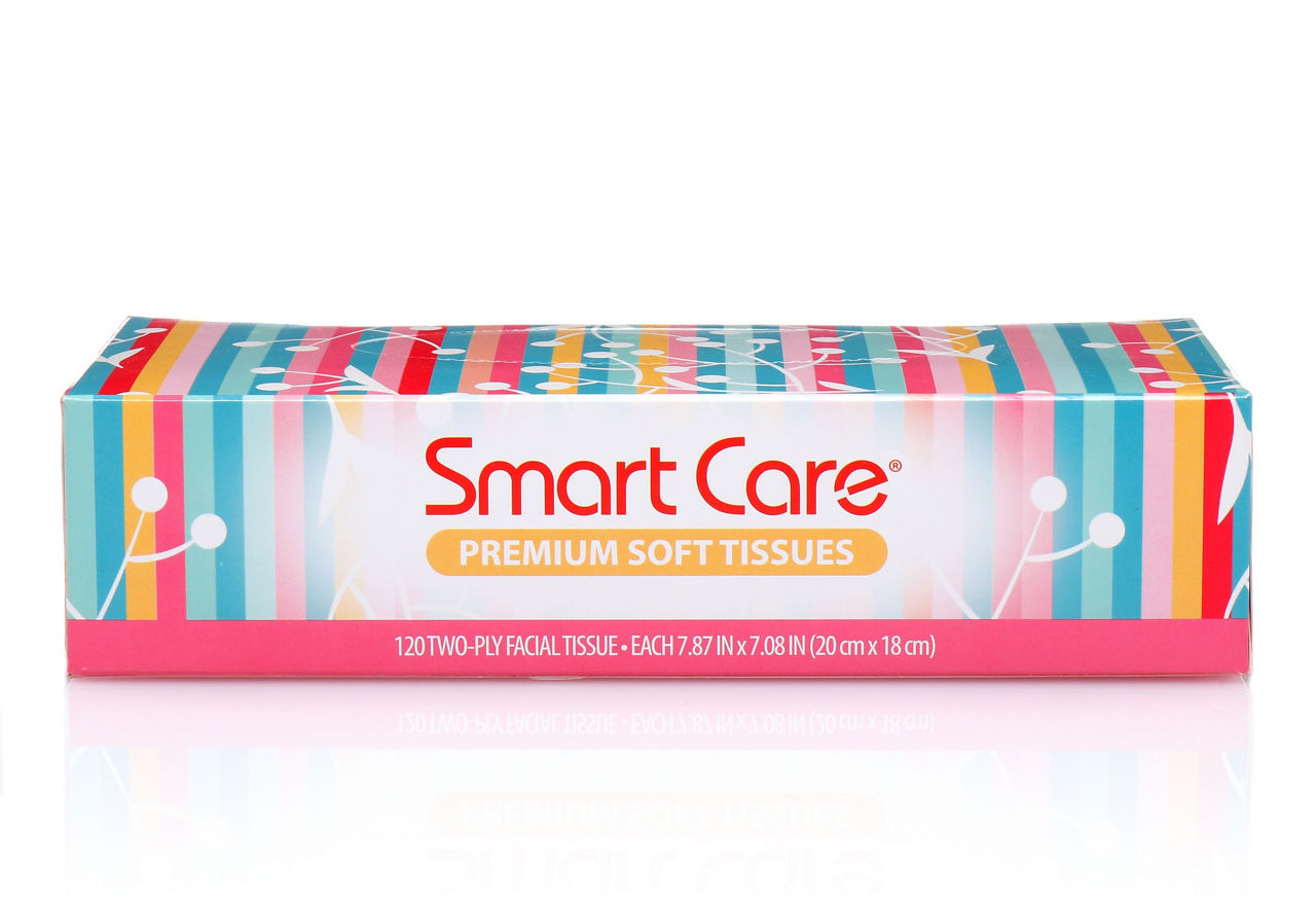 Smart Care Premium Soft Facial Tissues, 2-Ply, 120 ct
