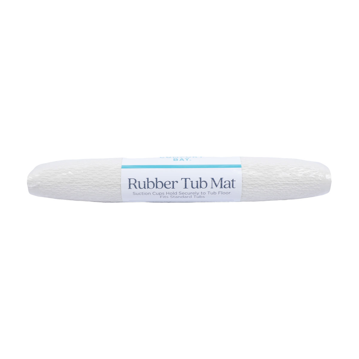 Comfort Bay White Rubber Bath Tub Mat with Suction Cups