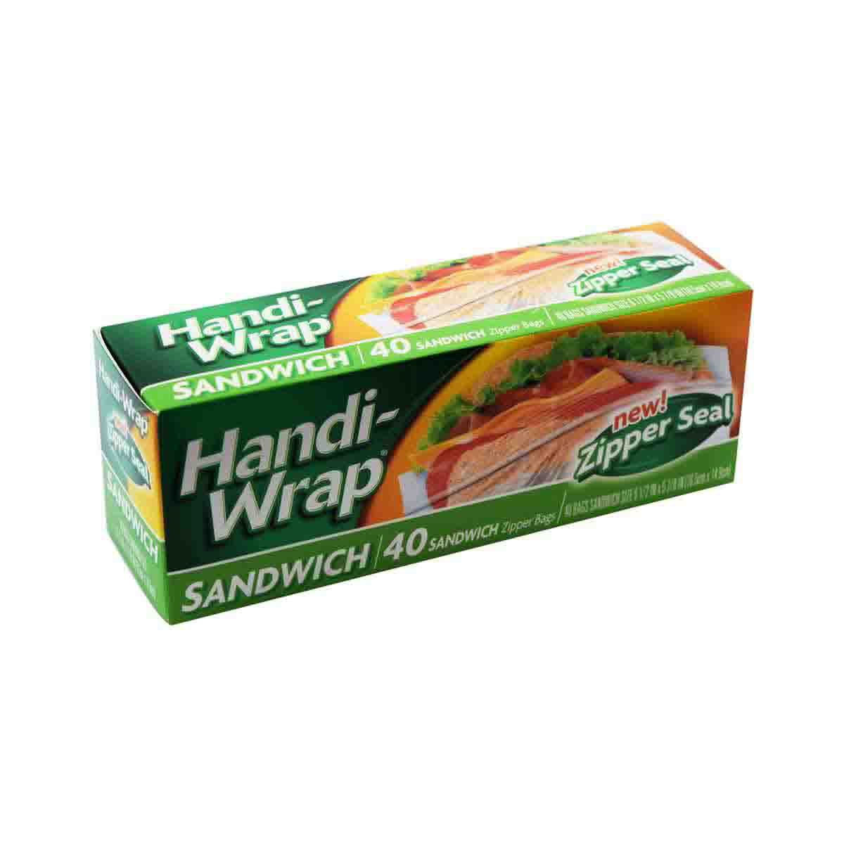 Handi-Wrap Zipper Sandwich Bags, 40 ct