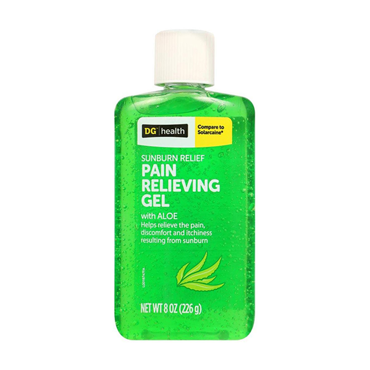 DG Health Sunburn Relief Pain Relieving Gel with Aloe, 8 oz