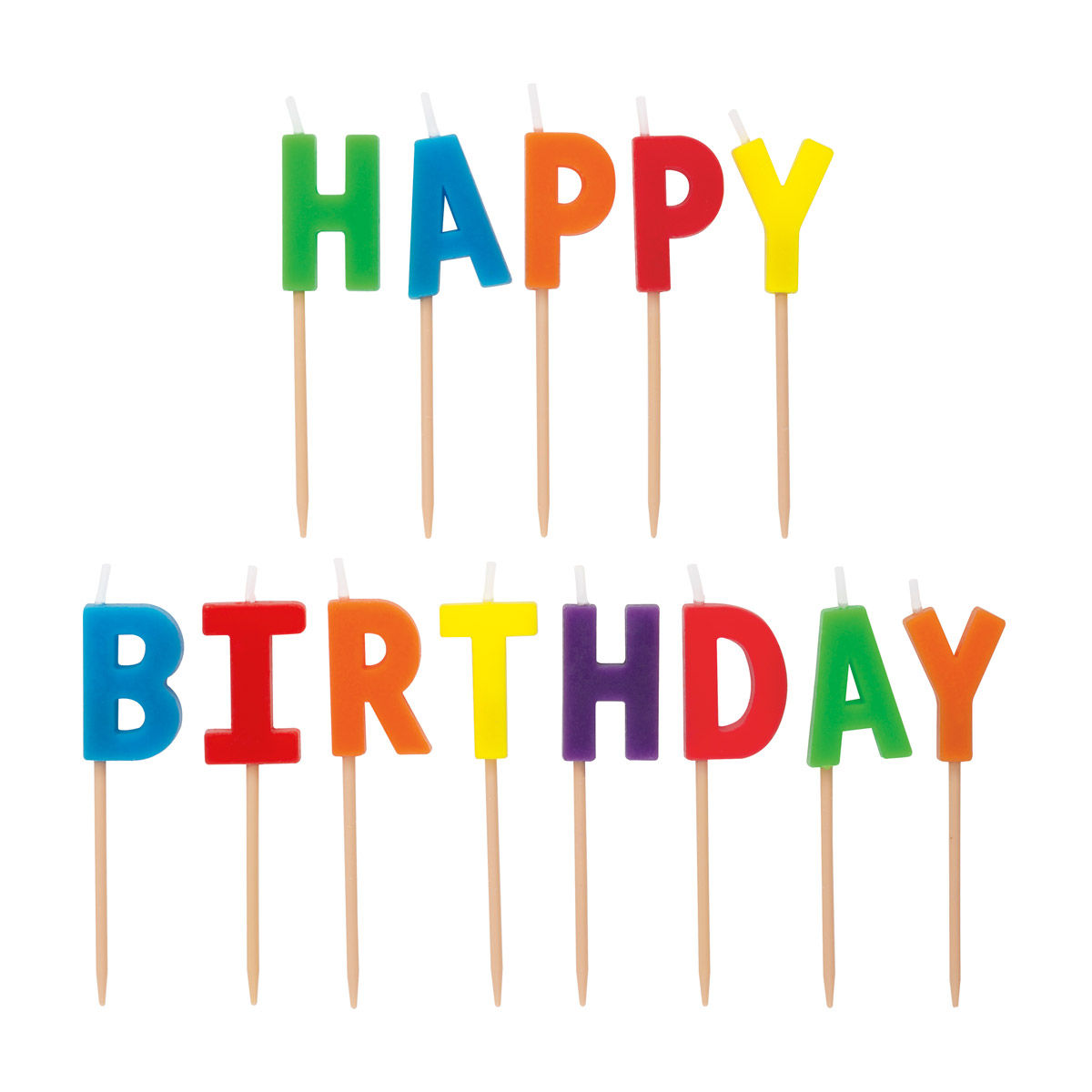 Happy Birthday Letter Pick Candles, 13 CT