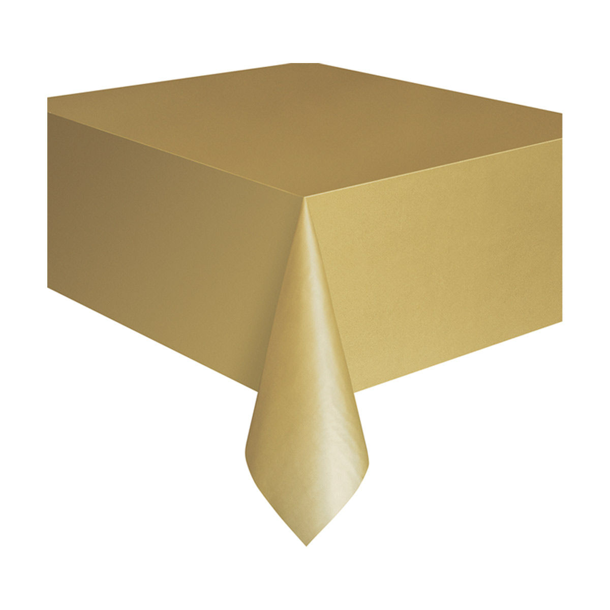 321 Party! Plastic Gold Tablecloth, 54x108 in