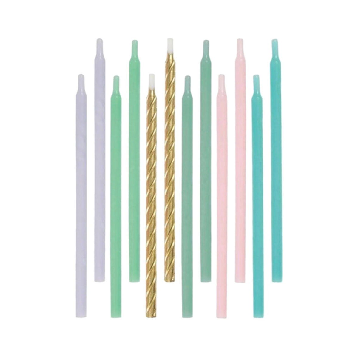 Pastel Spiral Birthday Candles, 5 in, 10 ct