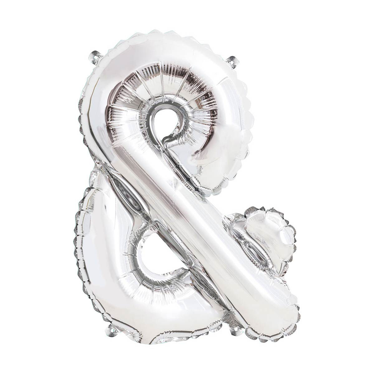 Unique Air-Fill Silver Ampersand (&) Foil Balloon, 14 in