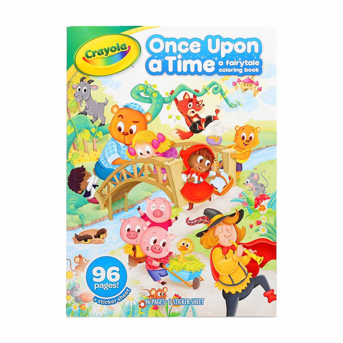 Crayola Fairy Tale Coloring Book with Stickers, 96 Coloring Pages