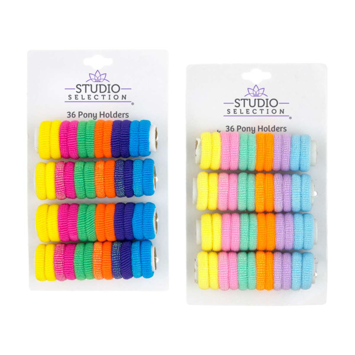 Studio Selection Terry Ponytail Holders, 36 ct, Bright Assorted Colors