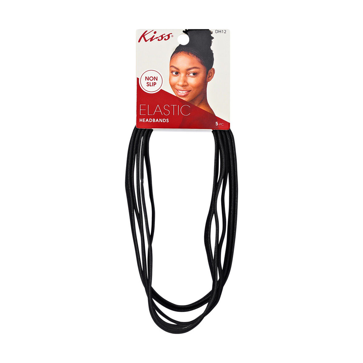 Kiss Non-Slip Elastic Headbands, 5 ct