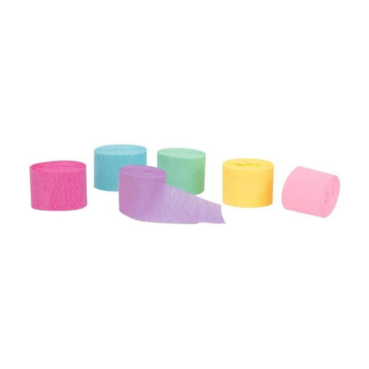 Pastel Crepe Paper Streamer Kit, 6 rolls