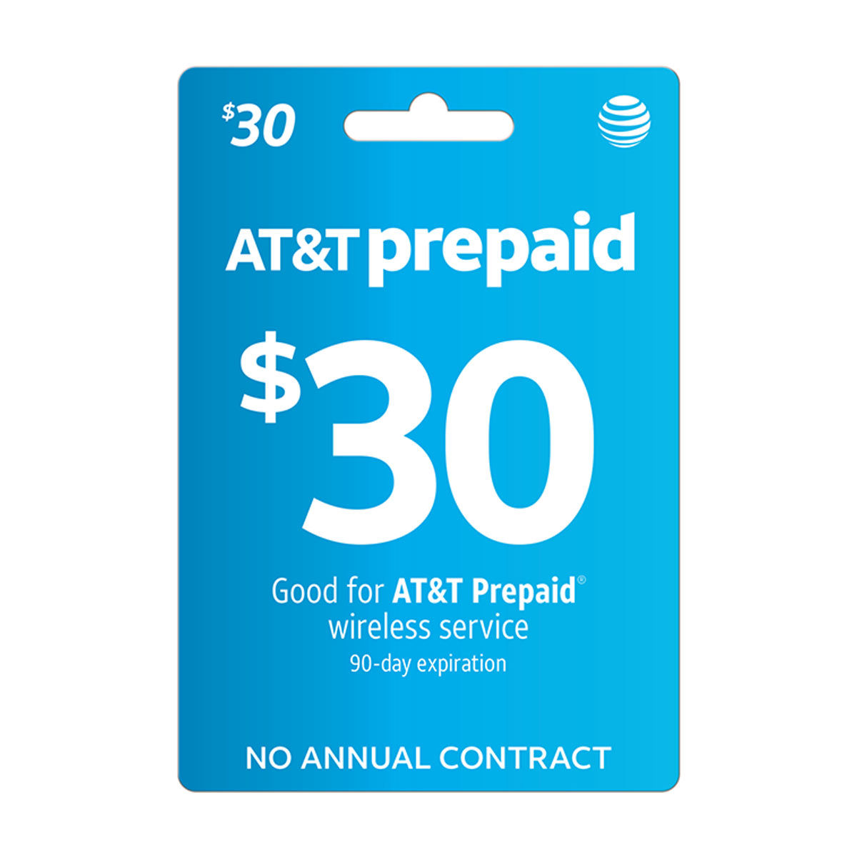 AT&T $30 Prepaid Airtime Card