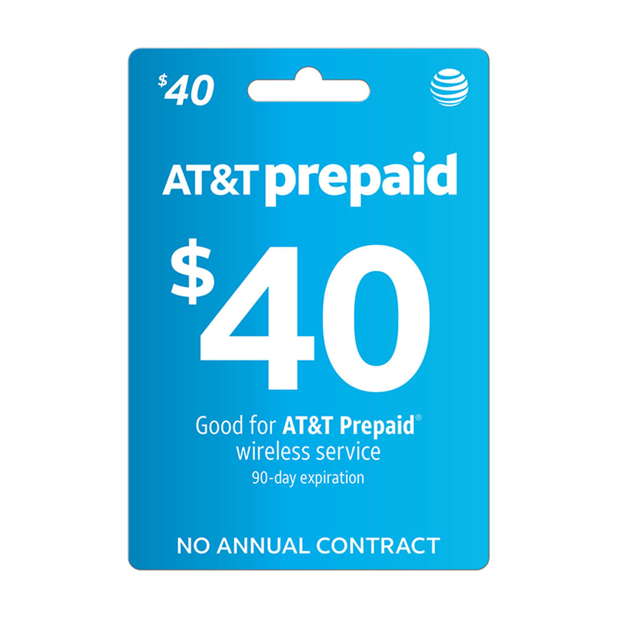 AT&T $40 Prepaid Airtime Card