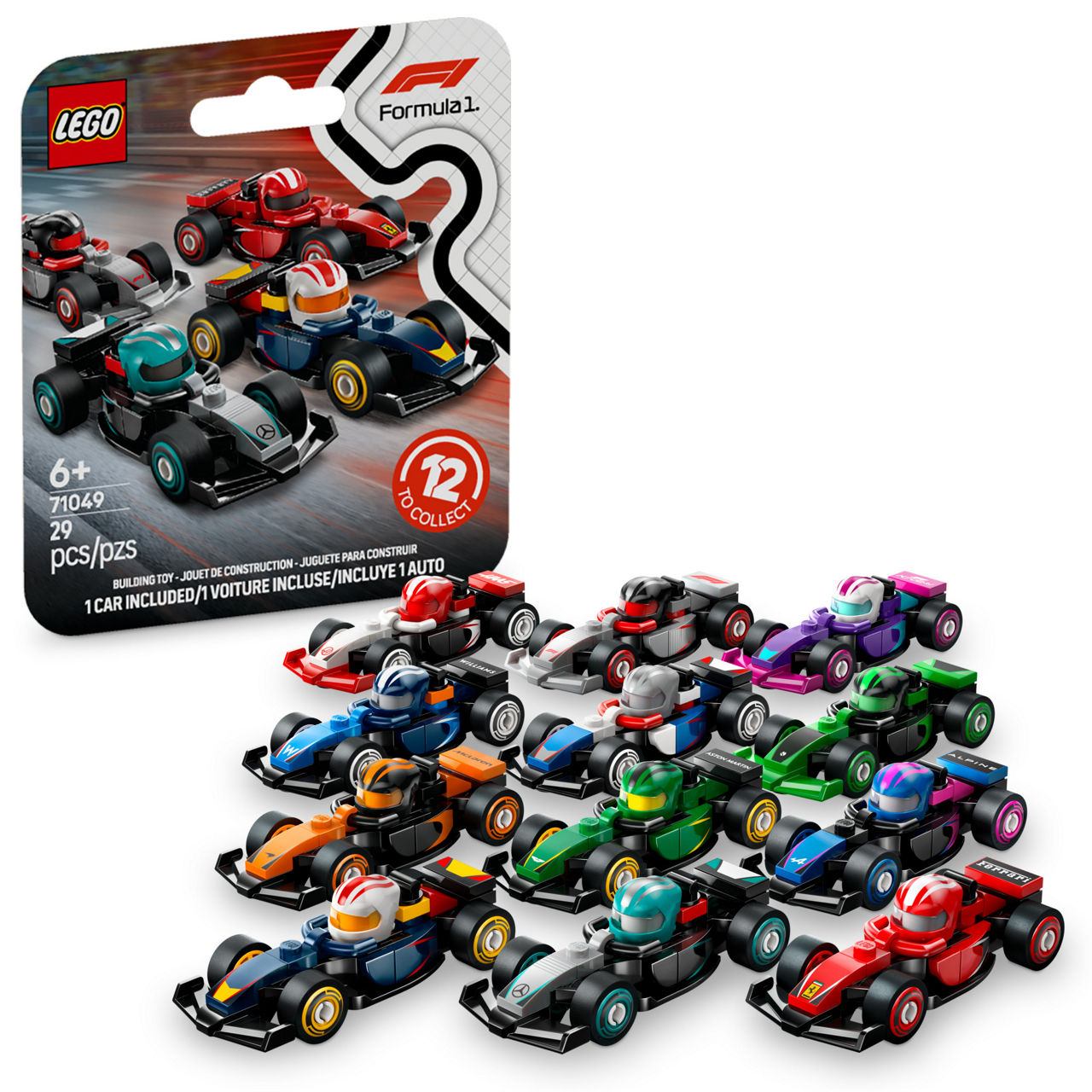 LEGO F1 Collectible Race Cars Building Kit 71049