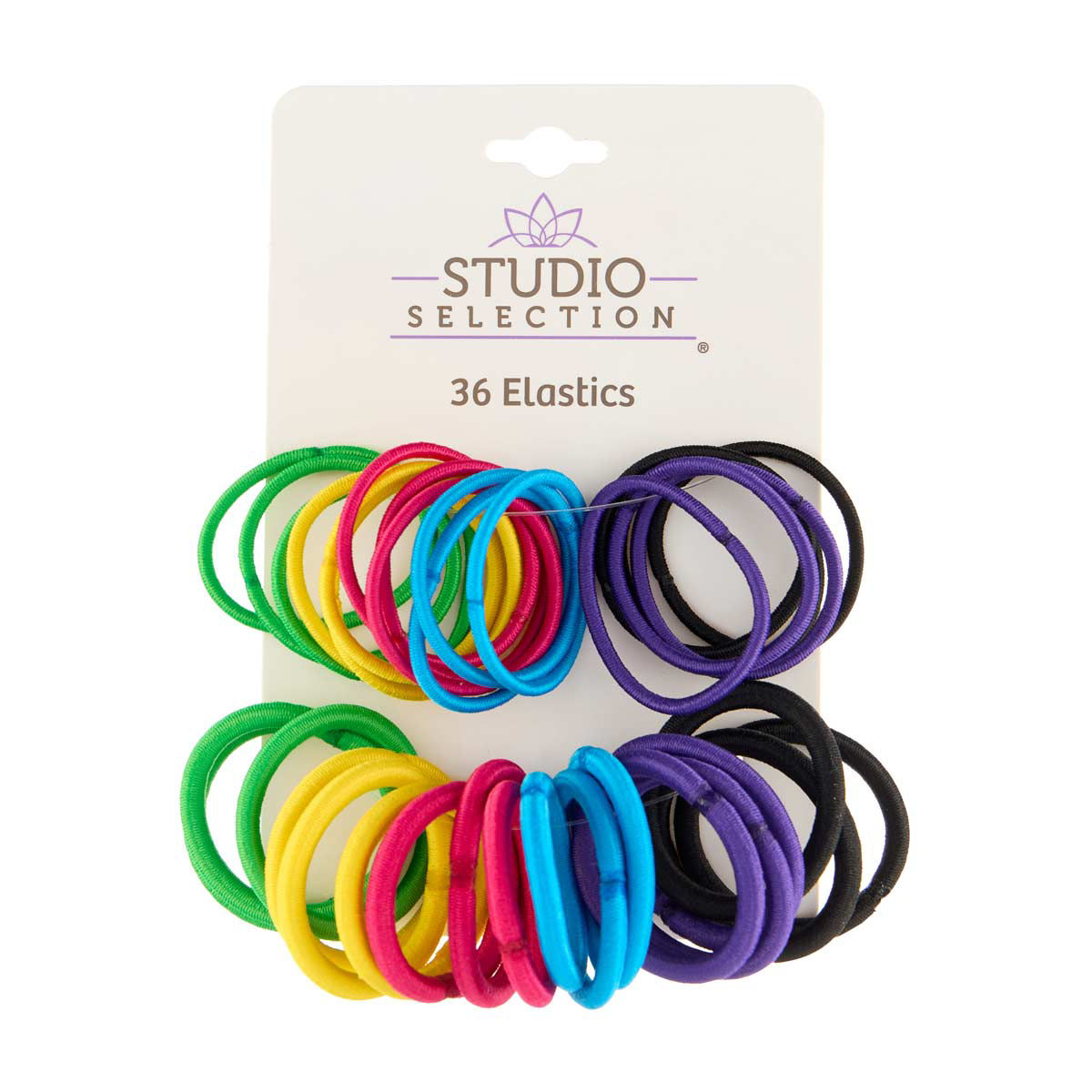 Studio Selection Elastics, 36 ct, 6 Assorted Colors