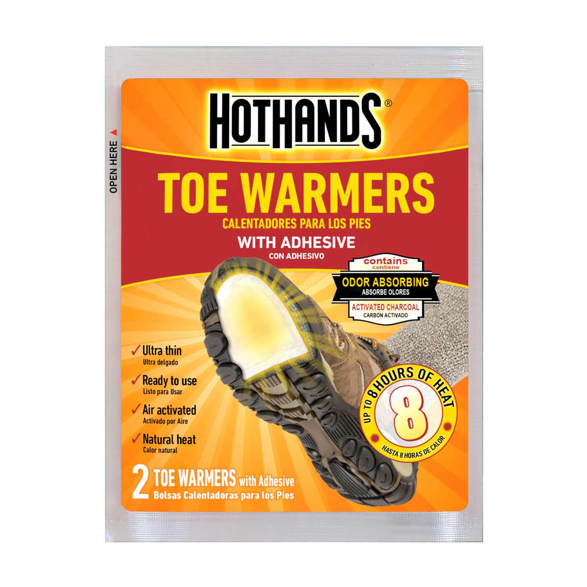 HotHands Winter Toe Warmers with Adhesive, 2 ct