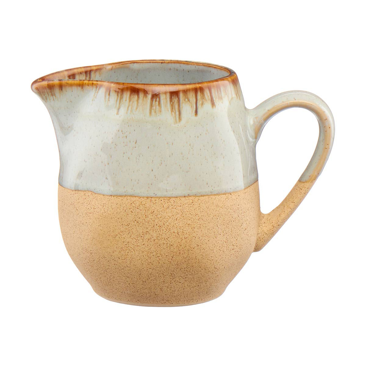 Ceramic-Glazed-Two-Tone-Mini-Pitcher