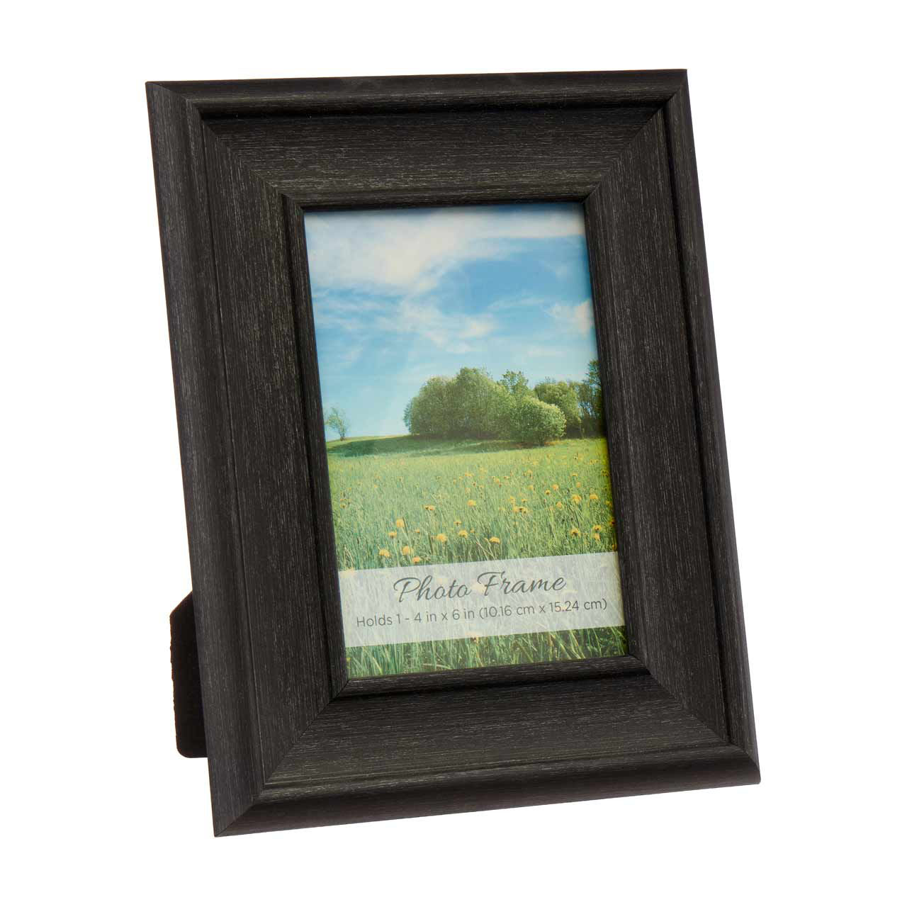 Black Wood Grain Photo Frame, 4x6 in