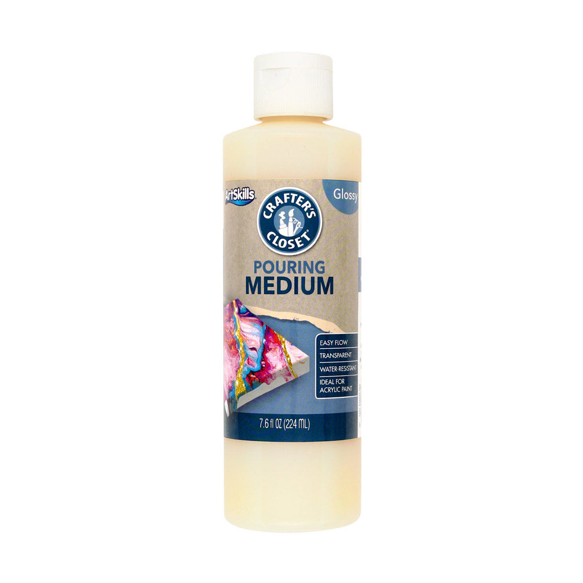 Crafter's-Closet-Glossy-Paint-Pouring-Medium,-8-oz