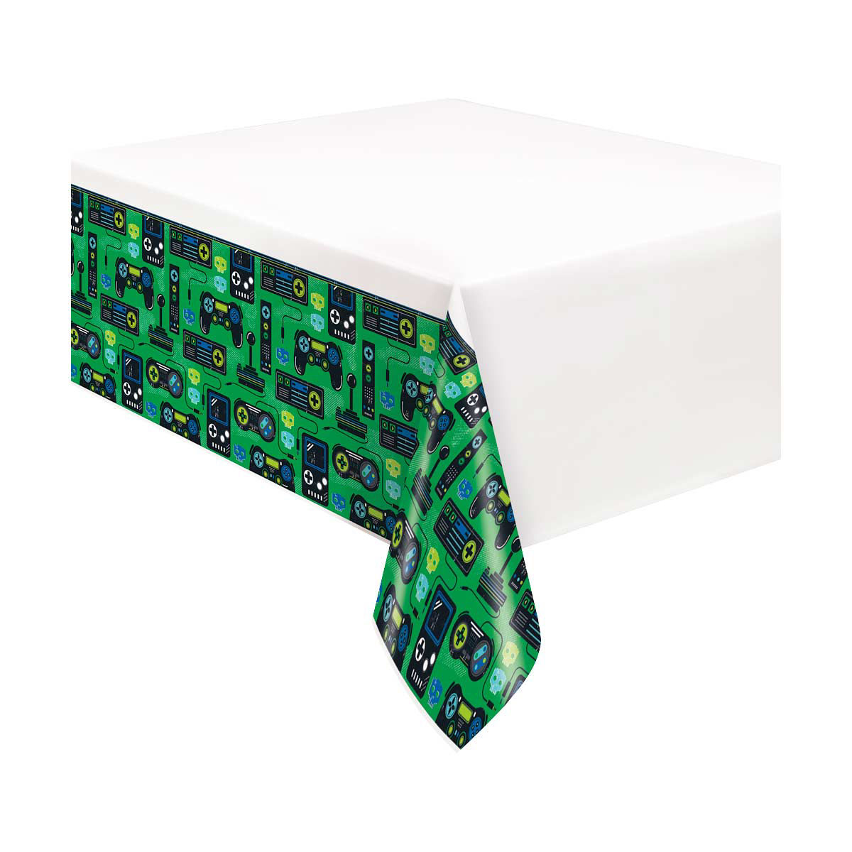 321 Party! Plastic Gamer Birthday Tablecloth, 54x84 in