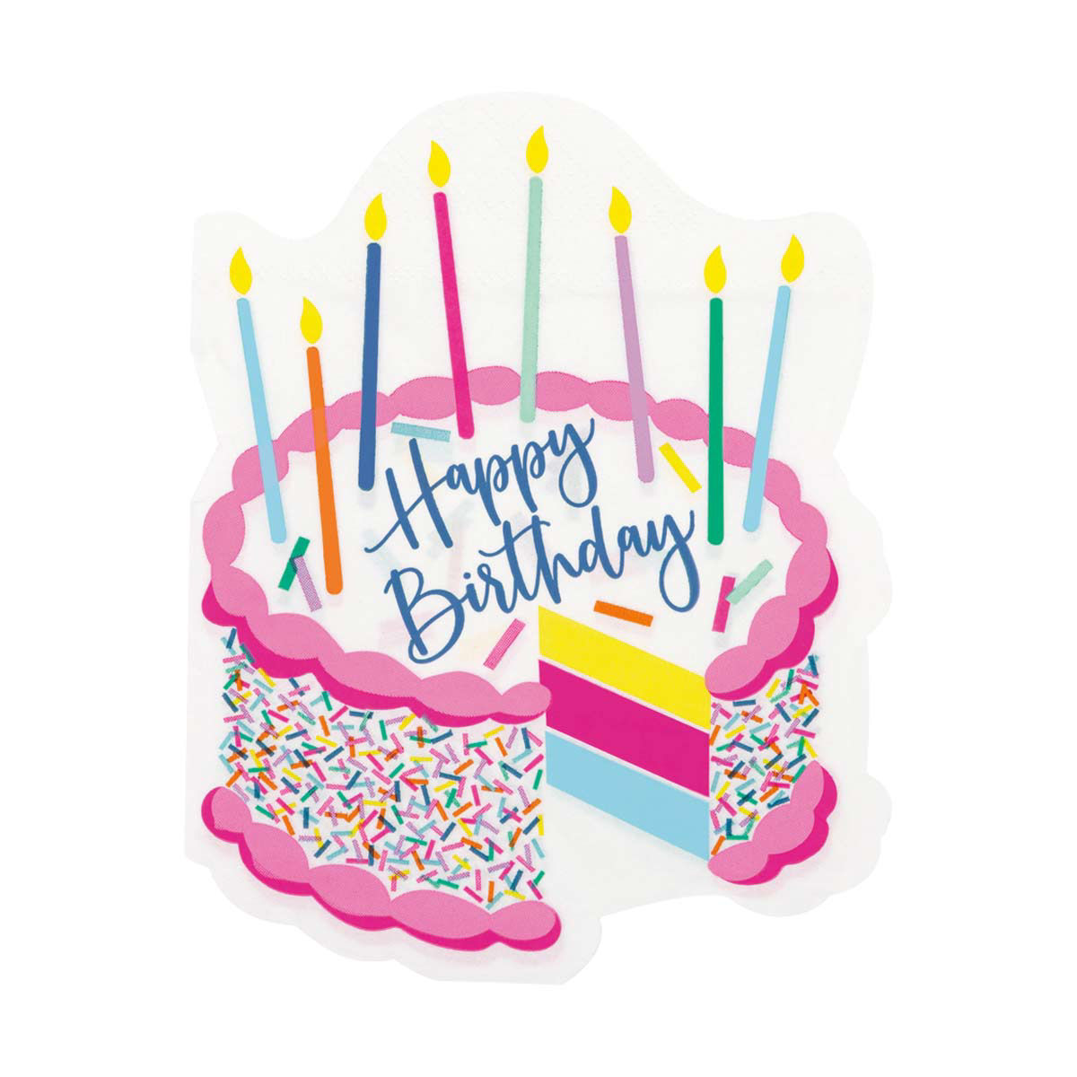 Pink Sprinkles Birthday Luncheon Napkins, 16 ct