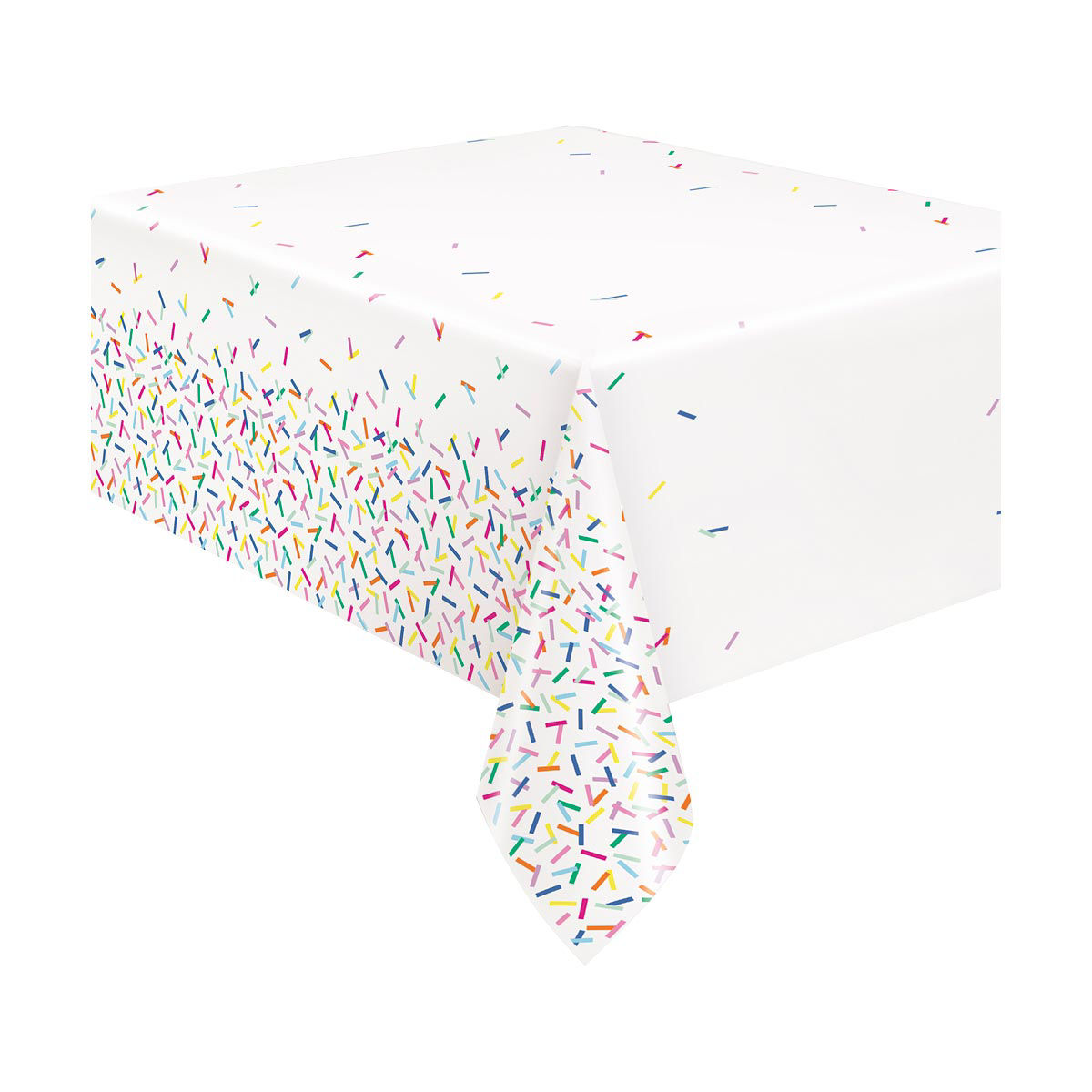 321 Party! Birthday Confetti Plastic Tablecover, 54x84 in