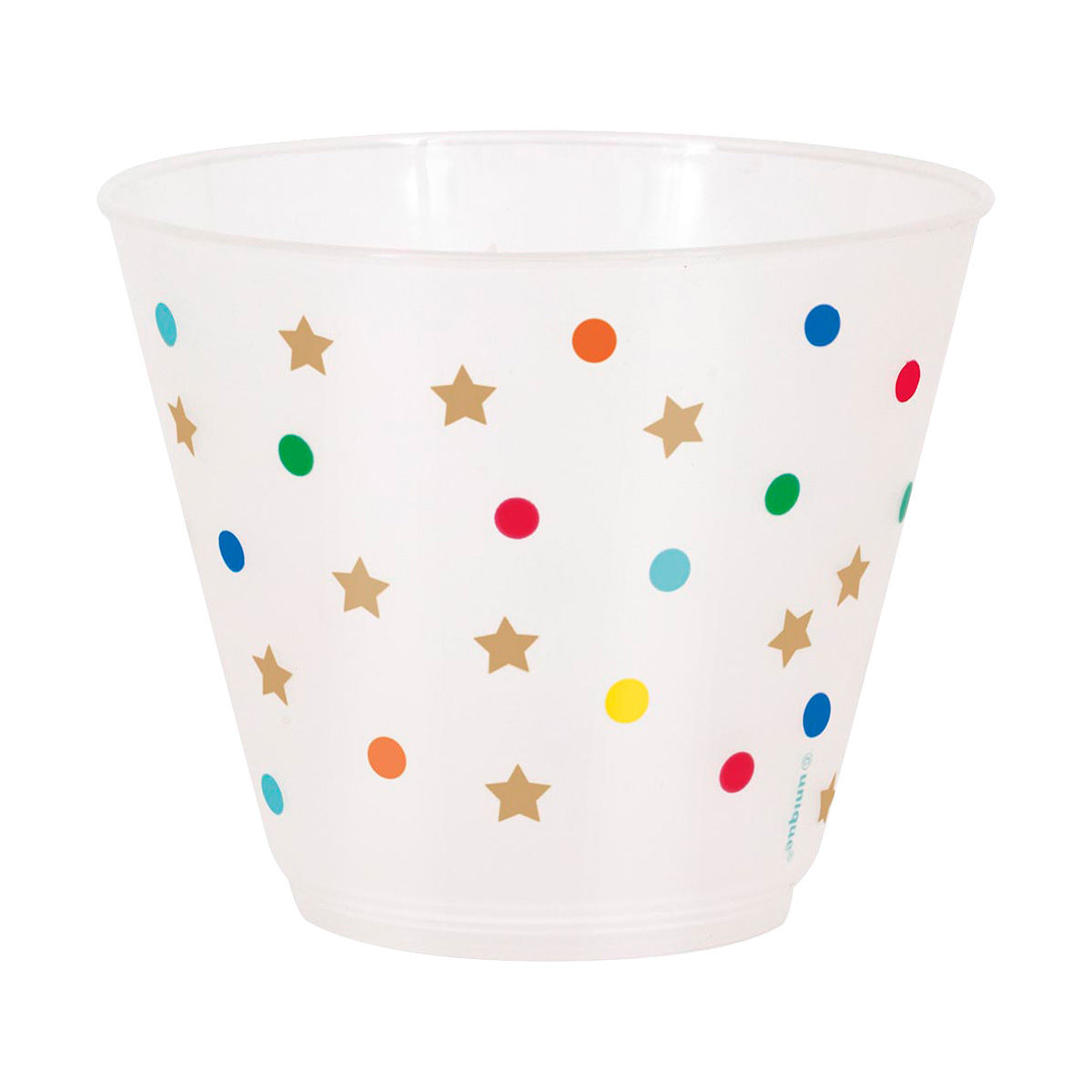 Mini Dots & Stars Birthday Plastic Tumblers, 9 oz, 8 ct