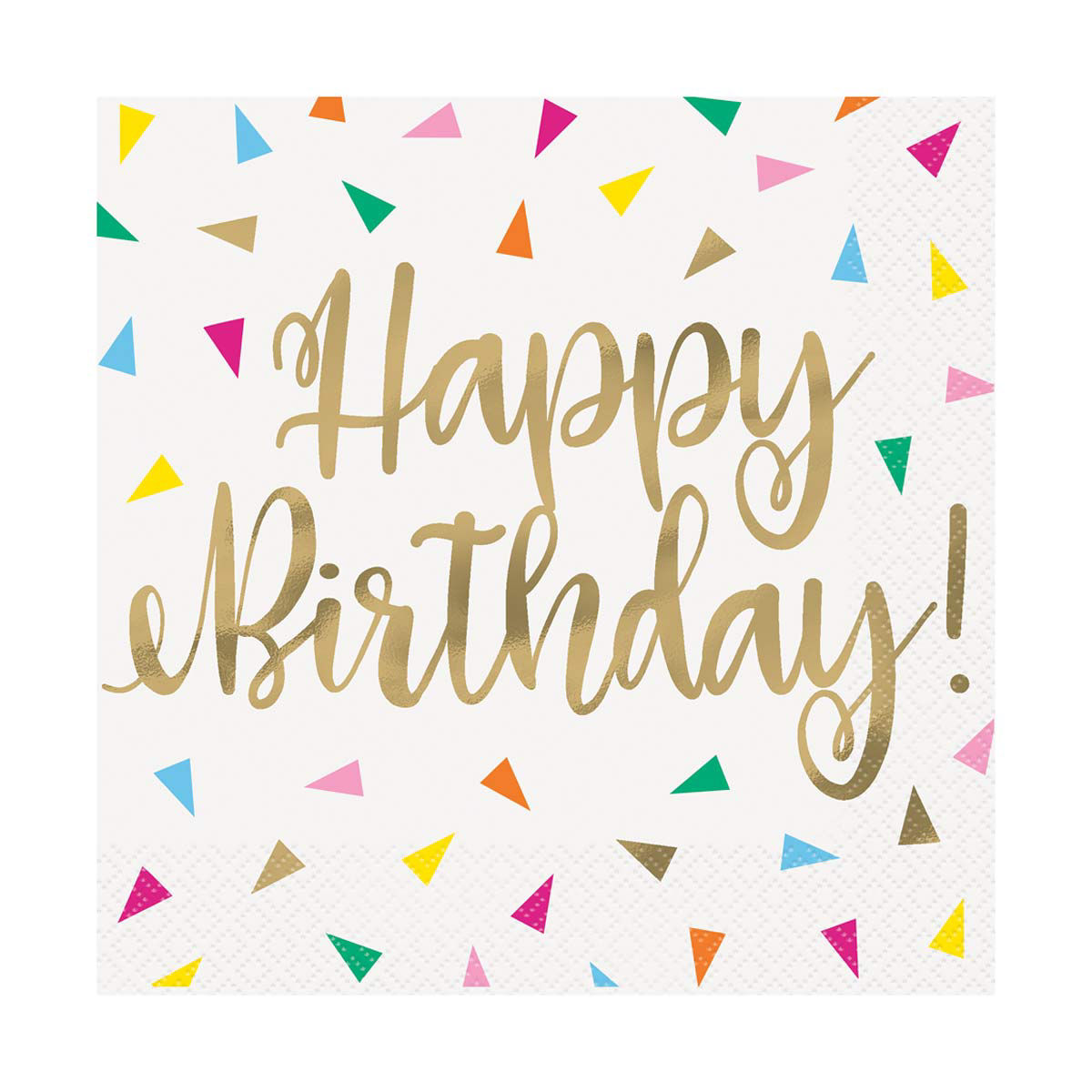 Bright Triangle Birthday Luncheon Napkins, 16 ct
