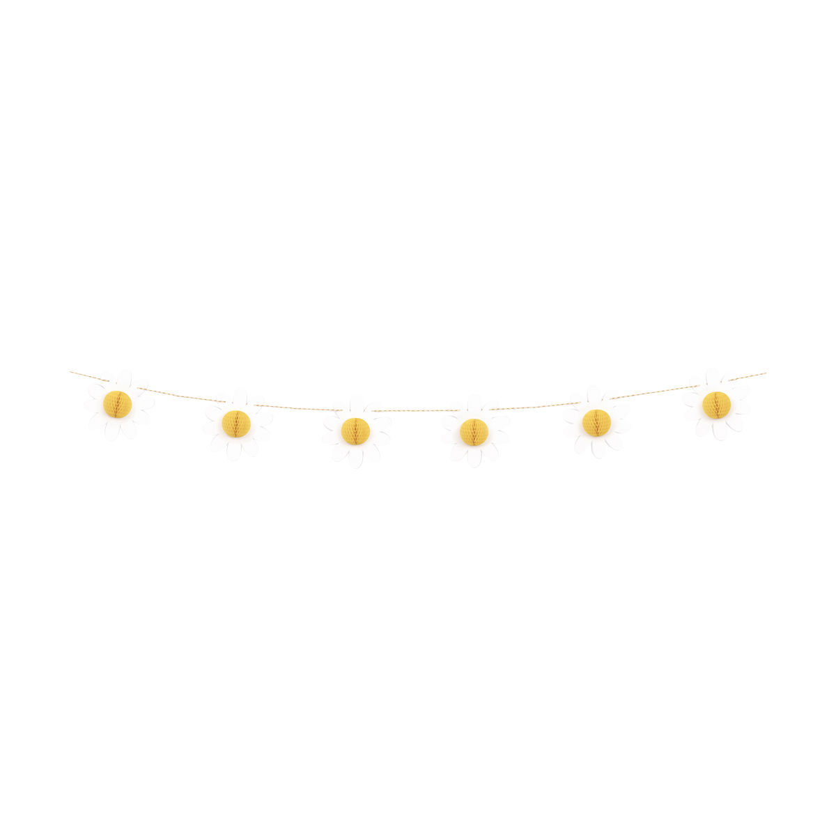 Groovy Birthday Daisy Honeycomb Tissue Garland, 6 ft