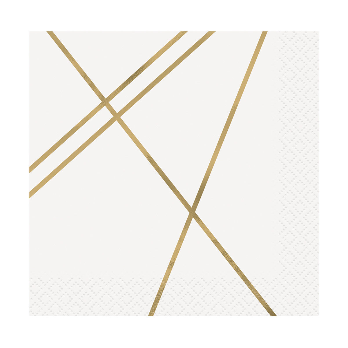Modern Gold Beverage Napkins, 16 ct