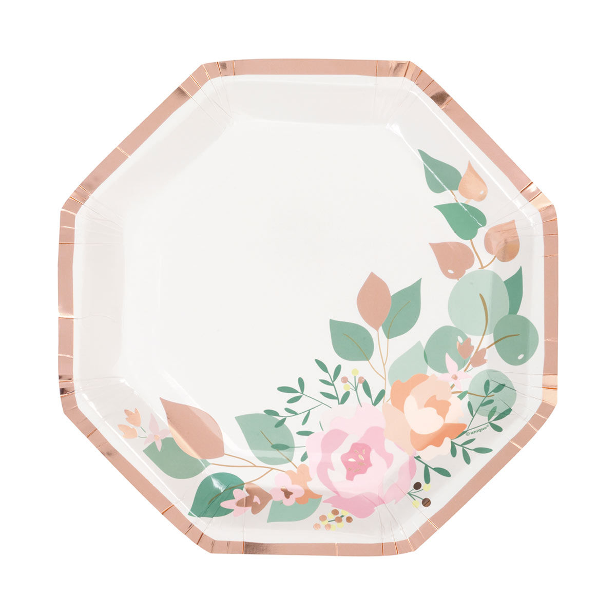 Pink Blooms Party Plates, 9.25 in, 8 ct