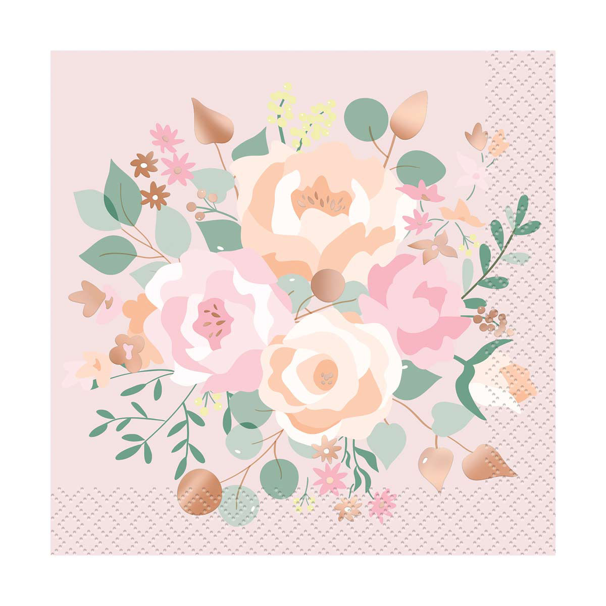 Pink Blooms Beverage Napkins, 16 ct