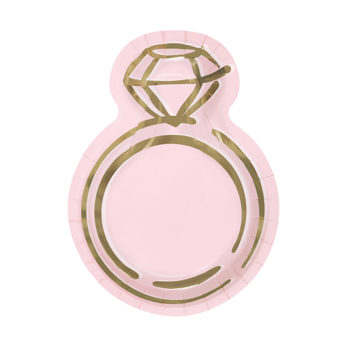 Diamond Ring Bachelorette Party Plates, 8 ct, 9.25 in