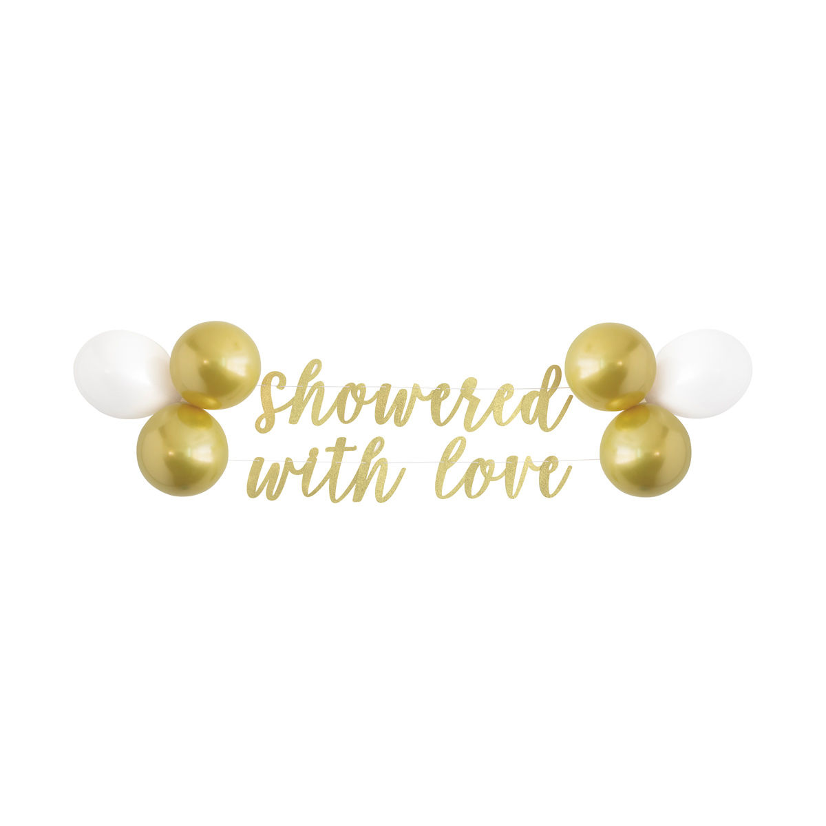 Showered with Love Balloon Banner Kit