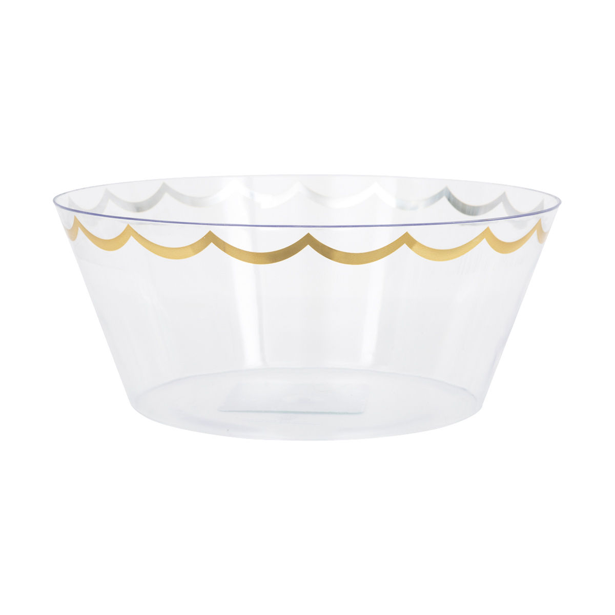 Foil Gold Stamped Plastic Serving Bowl, 10 in