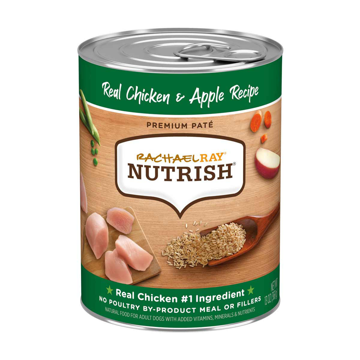 Rachael Ray Nutrish Real Chicken & Apple Recipe Premium Paté Wet Dog Food, 13 oz