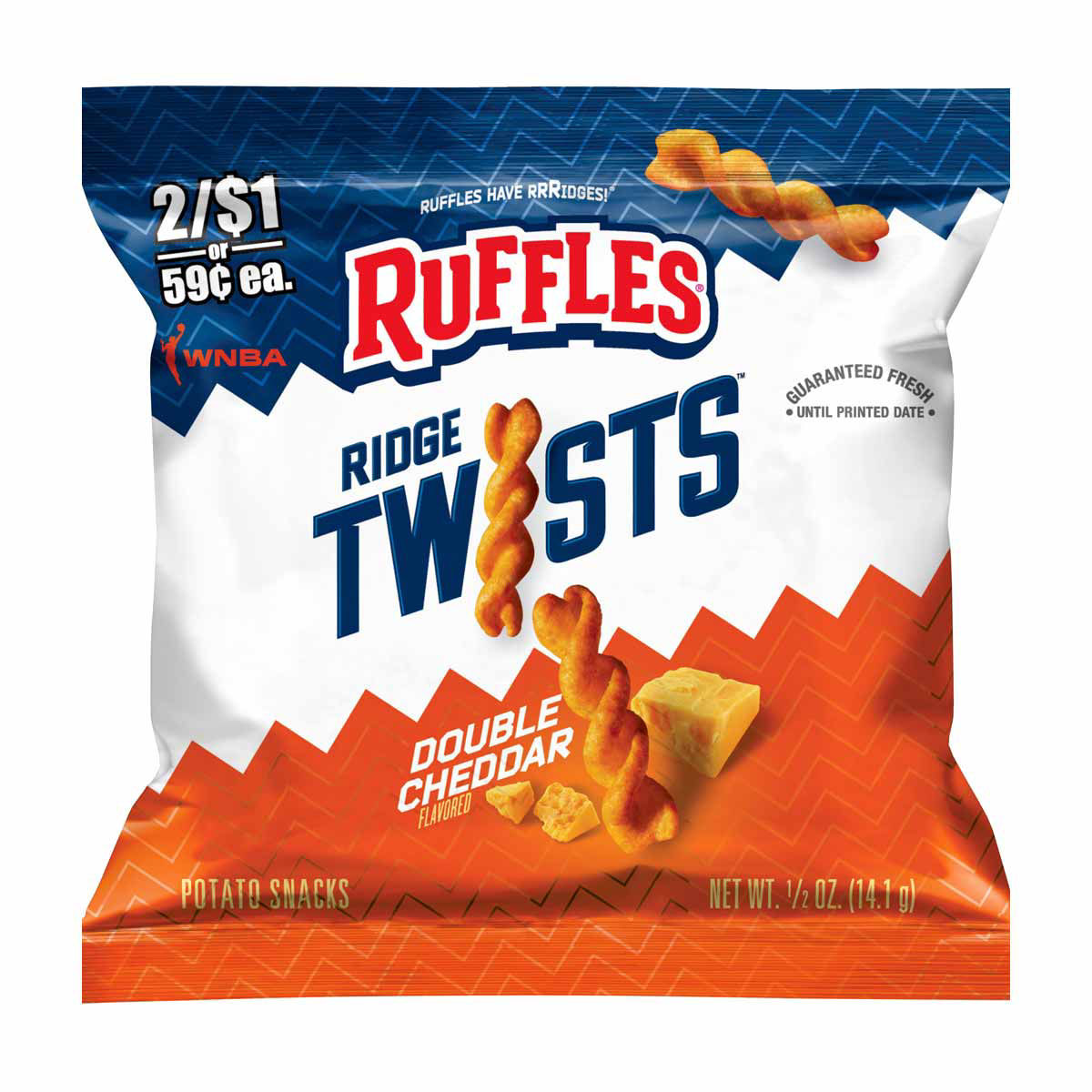 Ruffles Ridge Twists Potato Snacks Double Cheddar Flavored 1/2 oz — pOpshelf