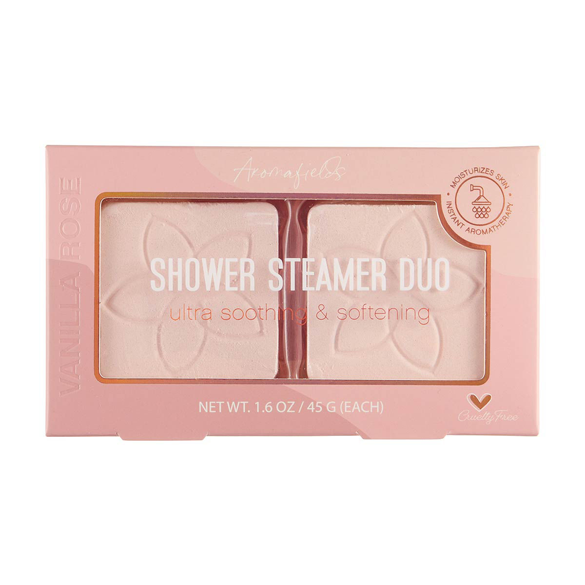 Aromafields Vanilla Rose Shower Steamer Duo, 1.6 oz