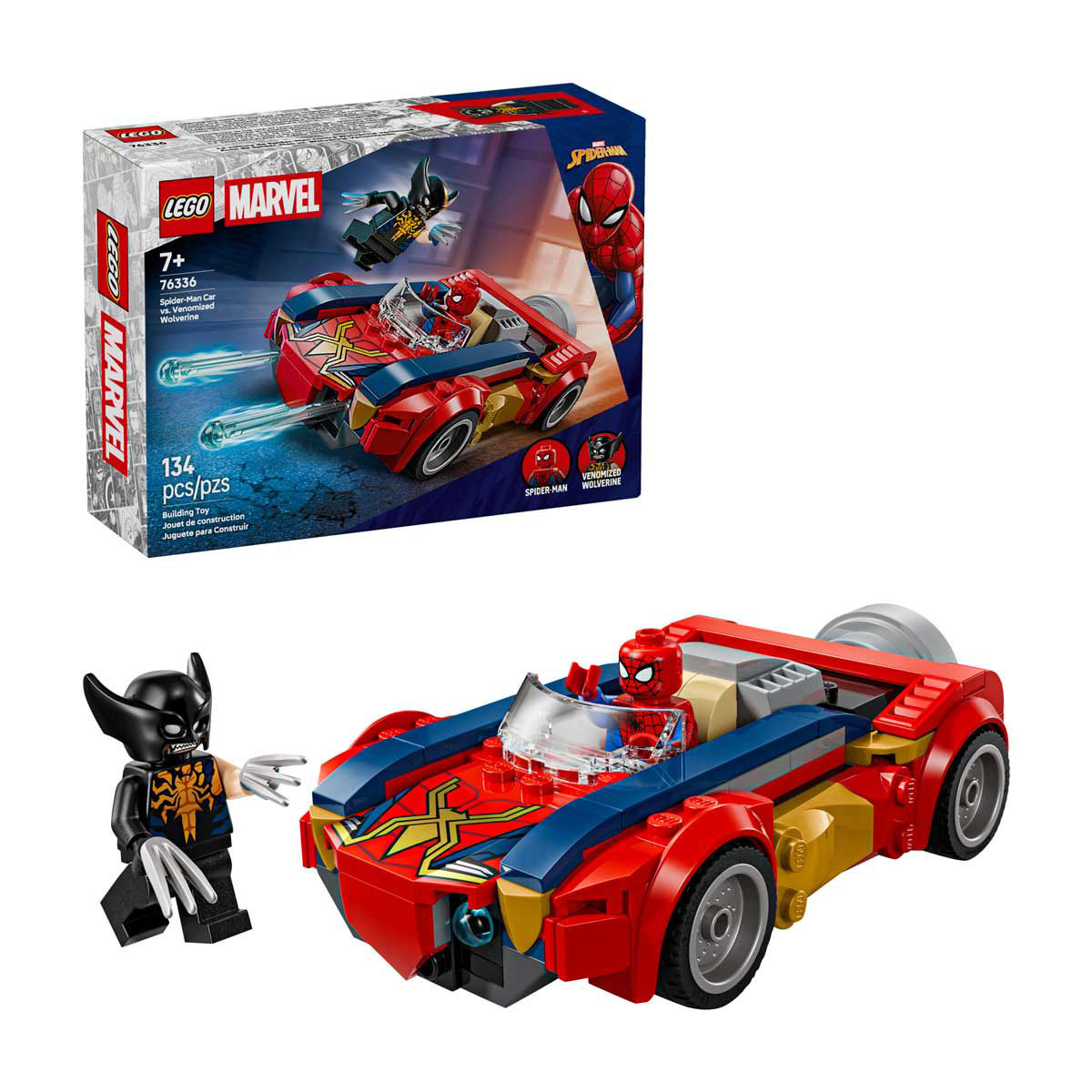 LEGO Marvel Spider-Man Car vs. Venomized Wolverine 76336